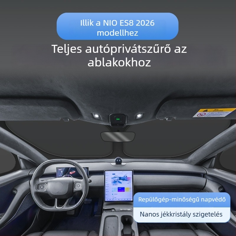 Nio ES8 autóablak napellenző, Oxford anyag, vastag átlátszatlan, függő kivitel, 3-5 év élettartam