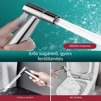WC bidet spraypisztoly egy bemenettel és két kimenettel, magasnyomású vízpisztoly a fürdőszoba alapos tisztításához