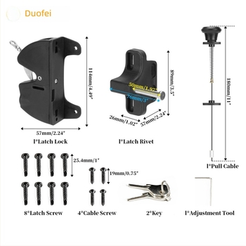 Kerítéskapu zár, nylon testű, modell JL250224, kód JL250224, márka Fly Left