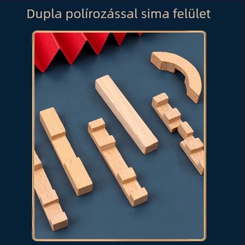 Fából készült Kongming Lock / Luban Lock – logikai játék és agyfejlesztés, 7–14 éveseknek, színes dobozban