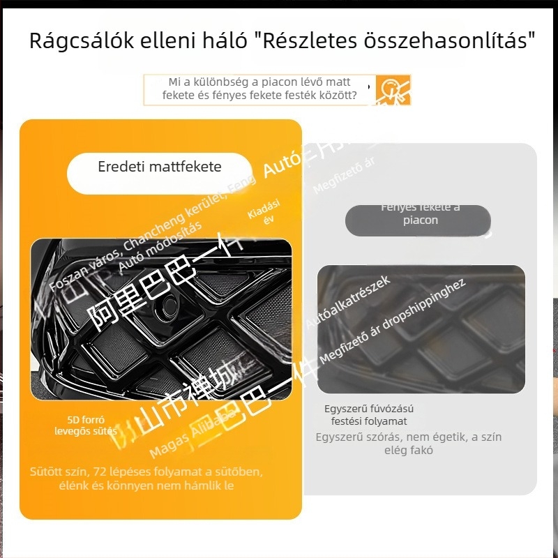 Volkswagen Teramont Pro első radiátorrácsához rovarvédő háló (Anyag: ABS)