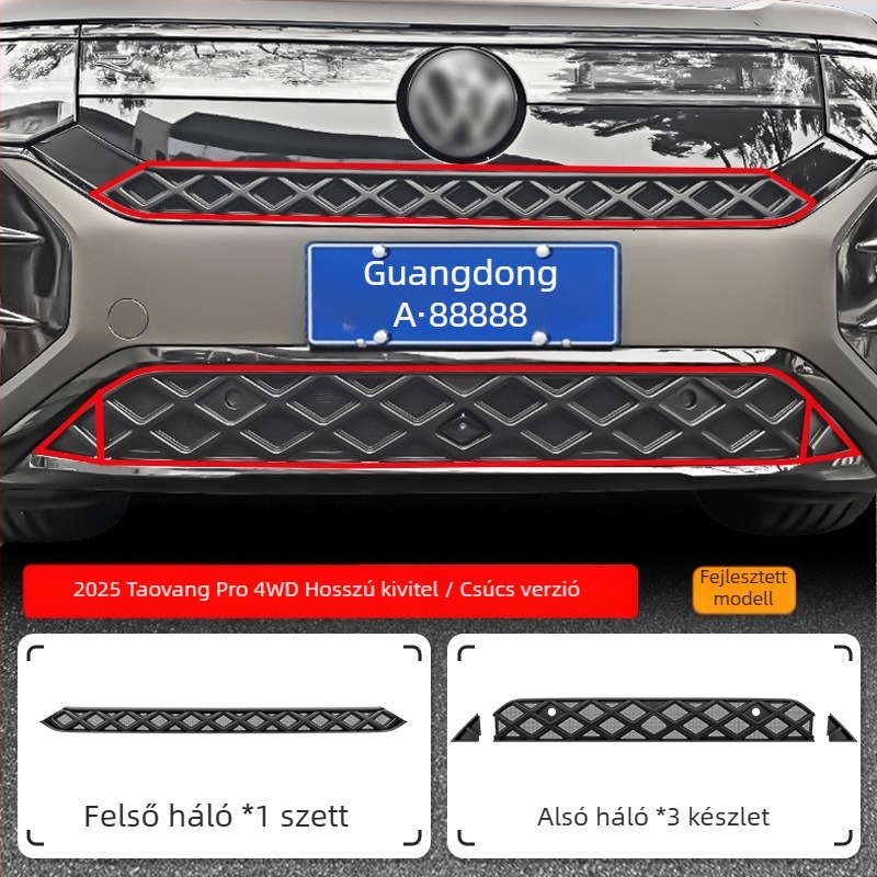 Volkswagen Teramont Pro első radiátorrácsához rovarvédő háló (Anyag: ABS)