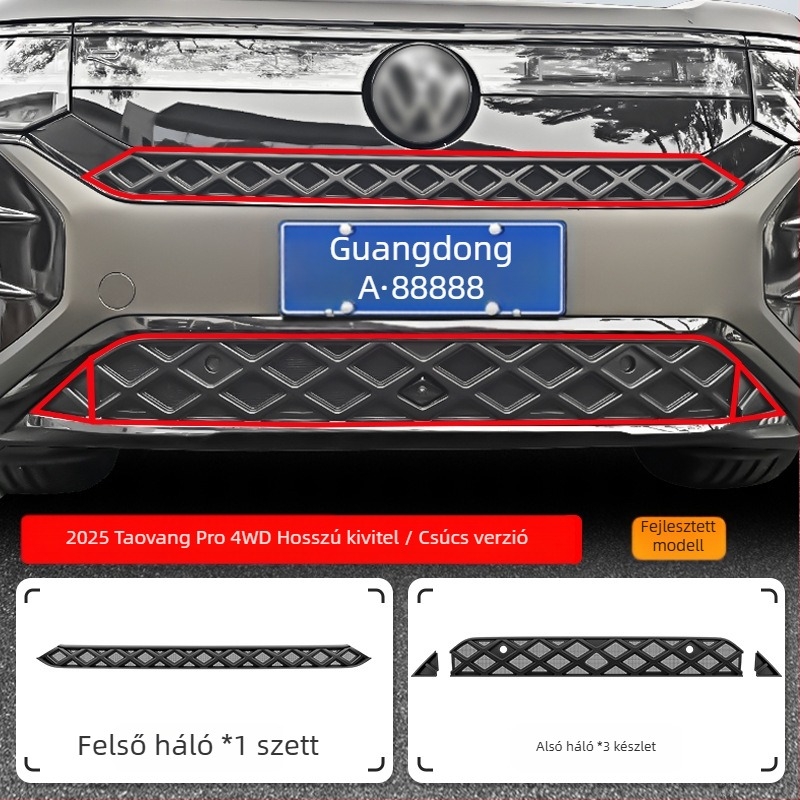 Volkswagen Teramont Pro első radiátorrácsához rovarvédő háló (Anyag: ABS)