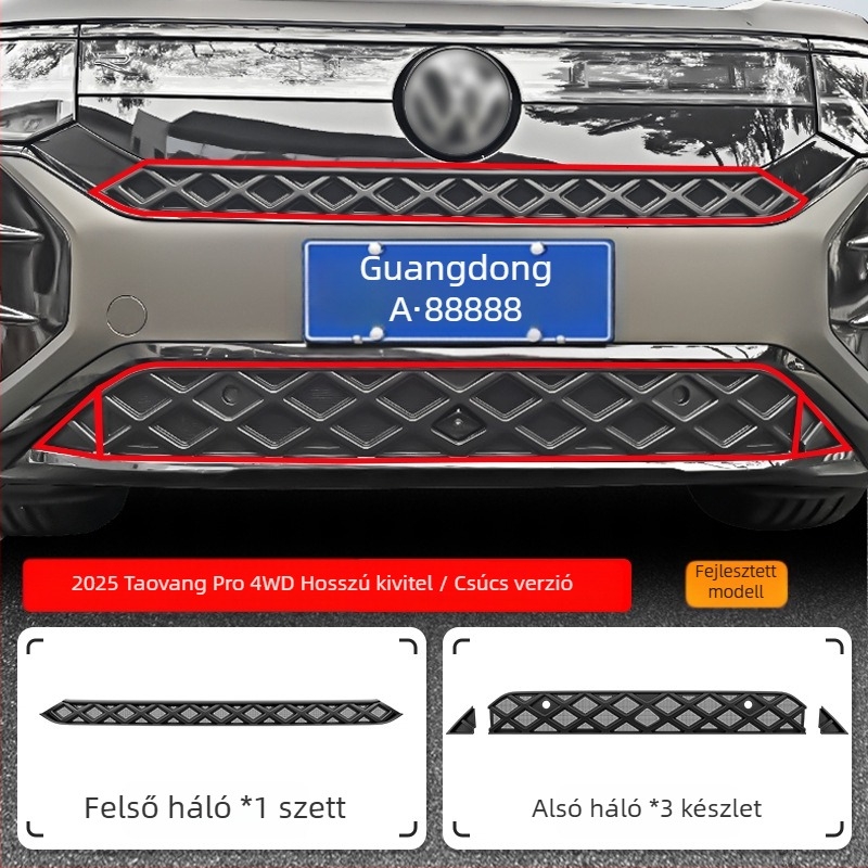 Volkswagen Teramont Pro első radiátorrácsához rovarvédő háló (Anyag: ABS)