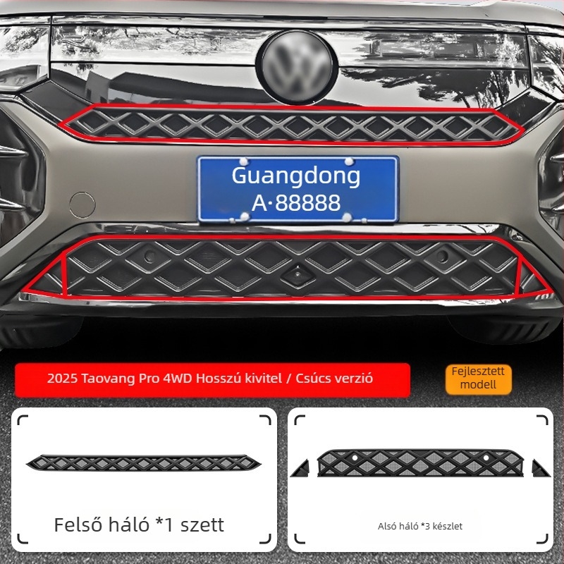 Volkswagen Teramont Pro első radiátorrácsához rovarvédő háló (Anyag: ABS)