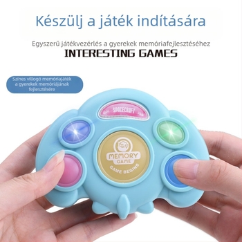 Tanuló gép szülő-gyermek játékokhoz, műanyag, memória nélkül, elemről működik.