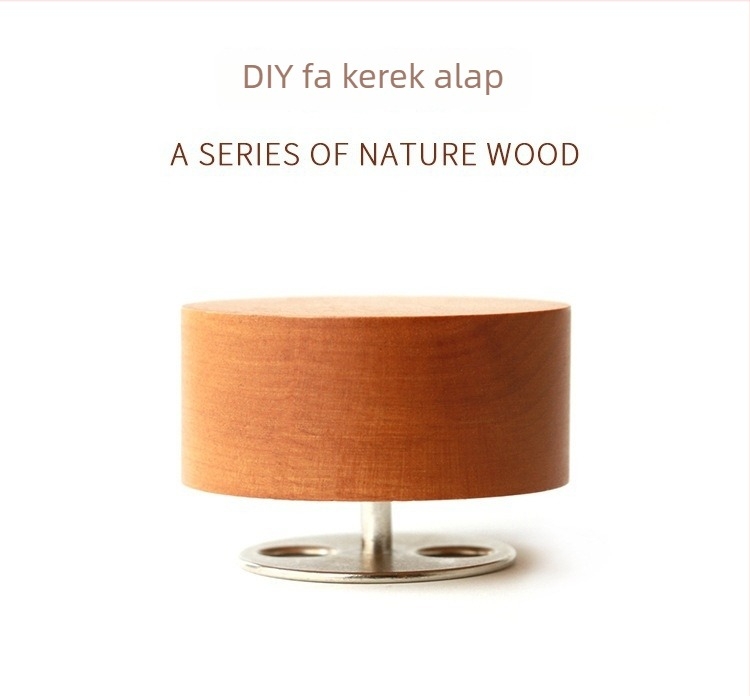 Kör alakú bükkfa zenélő doboz gyerekeknek, DIY agyaggal, karácsonyi forgó