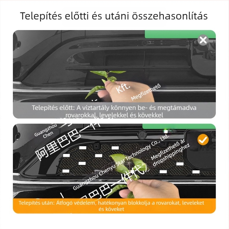 ZhiJi LS9-hez készült középső elülső rács dekoratív sáv, integrált hegesztett rovarhálóval