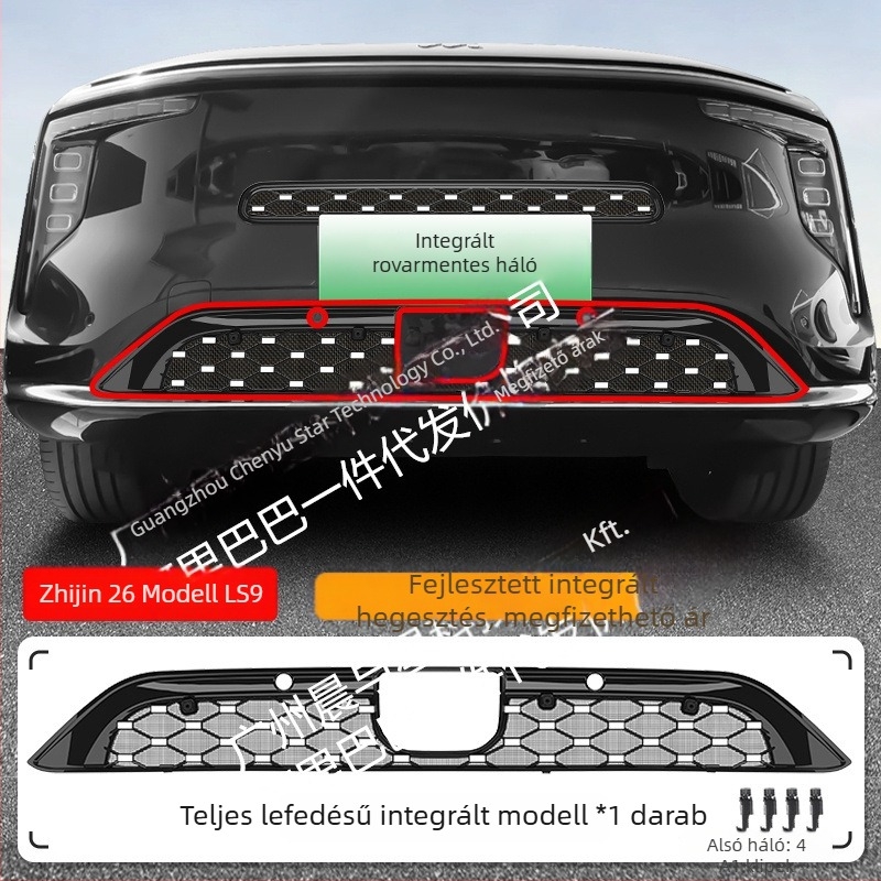 ZhiJi LS9-hez készült középső elülső rács dekoratív sáv, integrált hegesztett rovarhálóval