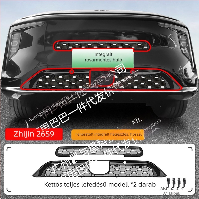 ZhiJi LS9-hez készült középső elülső rács dekoratív sáv, integrált hegesztett rovarhálóval