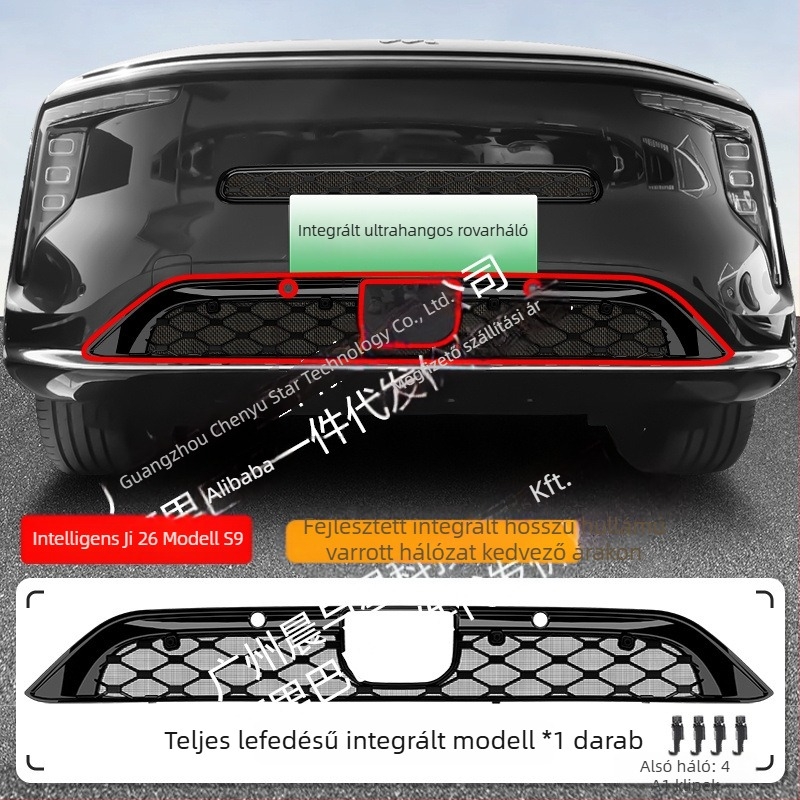 ZhiJi LS9-hez készült középső elülső rács dekoratív sáv, integrált hegesztett rovarhálóval