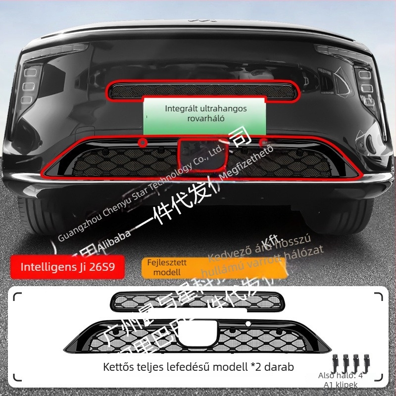 ZhiJi LS9-hez készült középső elülső rács dekoratív sáv, integrált hegesztett rovarhálóval