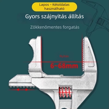 Fürdőszobai állítható csőfogó — többfunkciós, állítható, nagy nyílású, kettős felhasználású, alumínium ötvözet