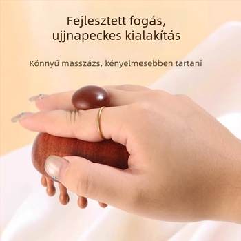 Fa disc-masszírozó hajkefe a fejbőrre és a hajszálak tüszőire, hajápolási eszköz