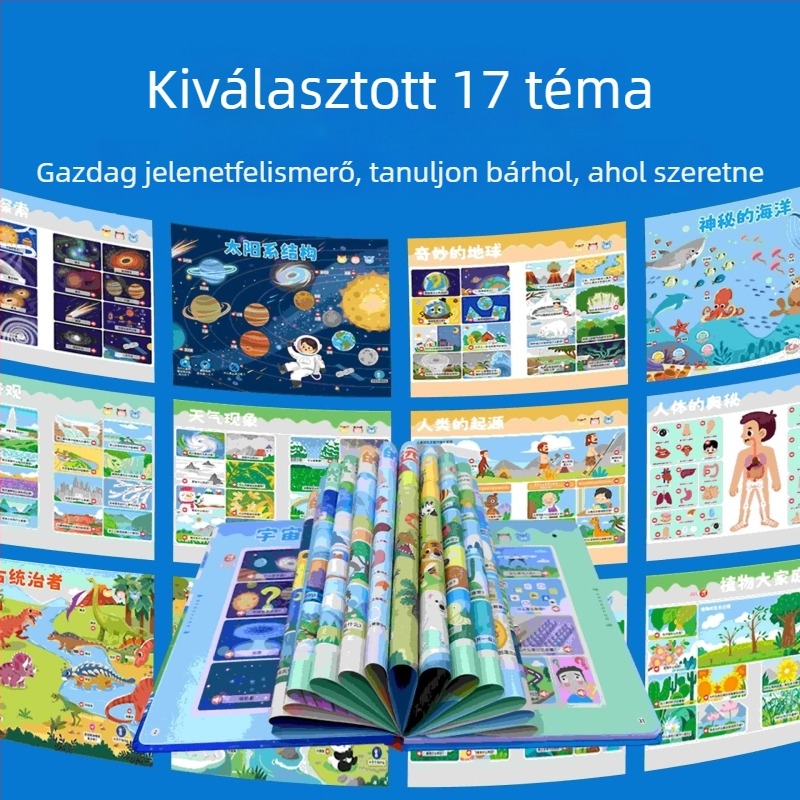 Pontolvasó toll gyerekeknek – interaktív oktatív hangoskönyv, beszédfelismerés, újratölthető, érzelmi interakció, 4–6 éveseknek
