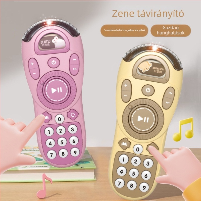 Korai oktató játék 0–3 éveseknek: interaktív zenei történetmesélő, többfunkciós, műanyag kivitel, elemes működés