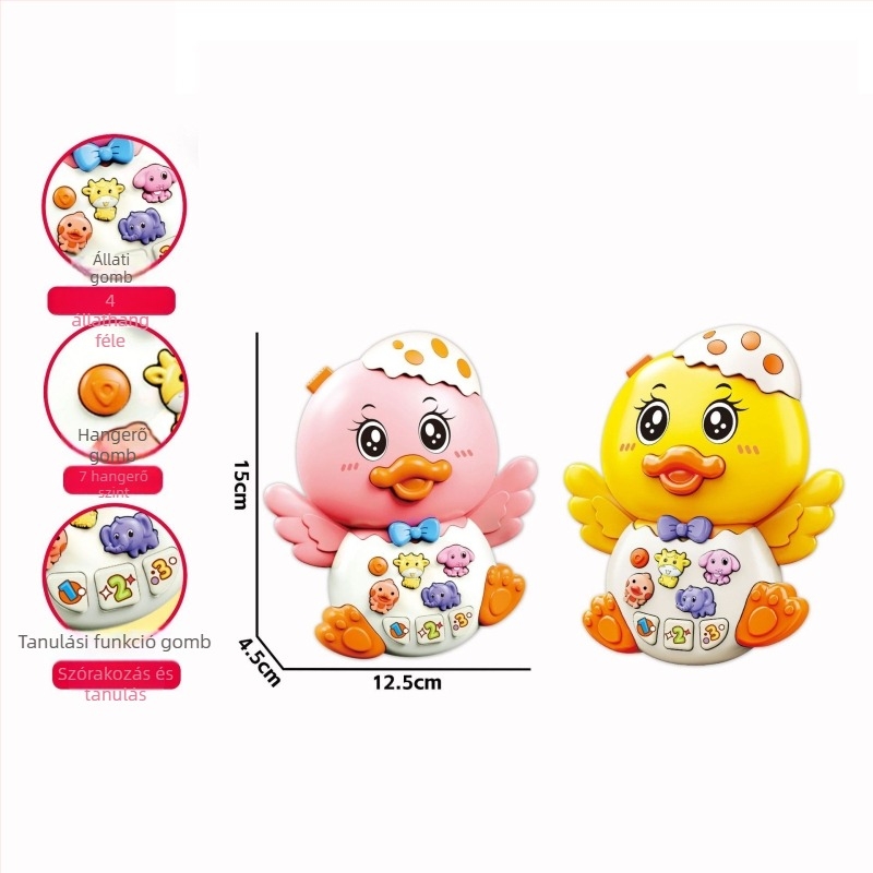 Bagoly alakú mesemondó történetgép gyerekeknek fényekkel és hangokkal — elektromos, elemmel működő, interaktív, érzelmi és vizuális fejlődést támogat