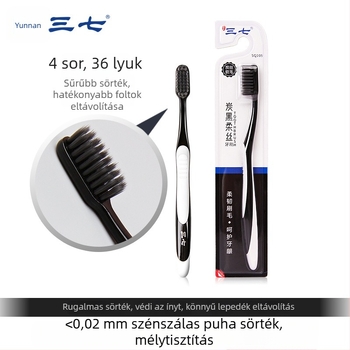 Pseudo-ginseng SQ109 egyszer használatos felnőtt fogkefé, puha sörtéjű, 300 darab/kártya