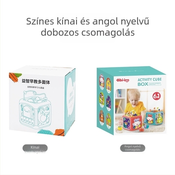 Hexaedron babáknak – oktató játék kéz-dob, zene és tanulás (elemmel működik, műanyag, 4–6 éveseknek)