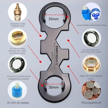 Speciális szerszám a csaptele aerátor magjához, keverő szelepe beépítéséhez és eltávolításához, szénacél, Sheng nan