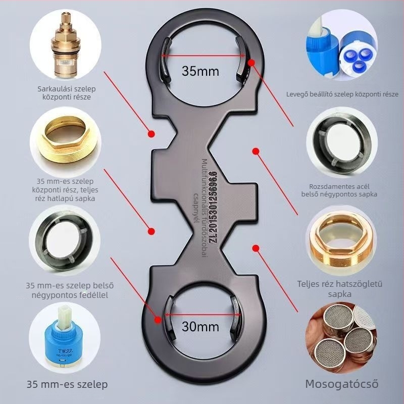 Speciális szerszám a csaptele aerátor magjához, keverő szelepe beépítéséhez és eltávolításához, szénacél, Sheng nan