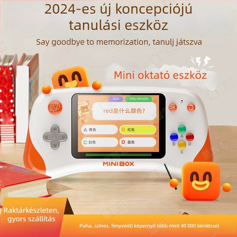 Gyerekeknek szóló projektor Wi-Fi‑vel, ötvözet test, lítium akkumulátor, memória nélküli, 4–6 éveseknek, nyelv- és matematikai tanulást támogató eszköz