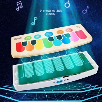Hape intelligens érintésű elektronikus zongora, többfunkciós dobokkal – fa gyermekjáték 4–6 évesek, uniszex