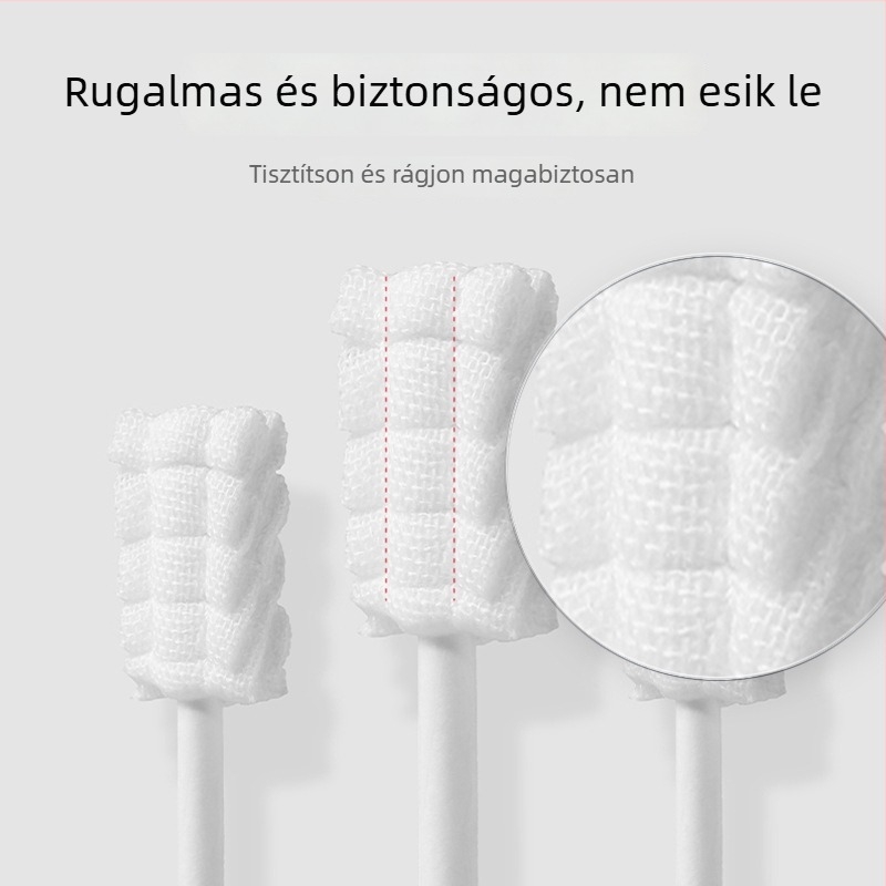 Haubert Baba szájápoló stick gyerekeknek, 0–1 év, textil anyag, 30 db