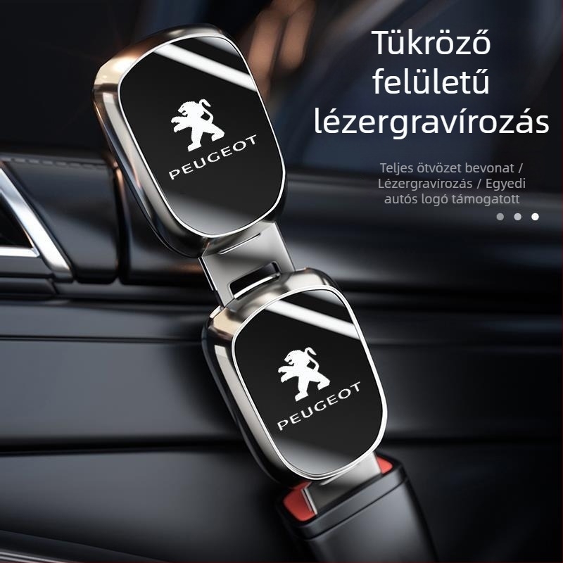 Univerzális autóöv csat, cinkötvözet, modell 3908, testreszabható logóval