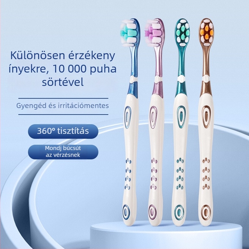 Fogkefe széles fejjel és puha sörtékkel felnőtteknek — műanyag anyag, 3 éves eltarthatóság