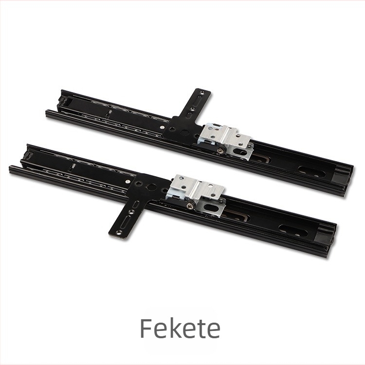 Háromrészes tükrös sín gardróbhoz, forgó csúszó sín, csendes tükrös sín — vas, elektroplatált felület, modell BLYS-1408, modern minimalist stílus