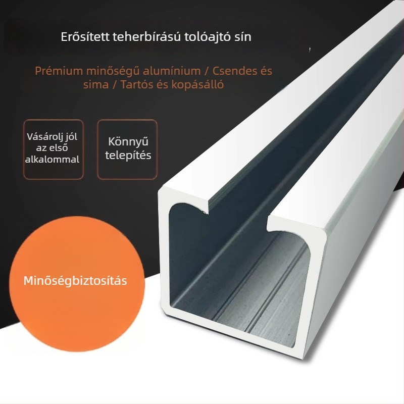Csúszó ajtó sín - alumíniumötvözet, felület elektroplating, modell: Hanging Wheel Rail, márka Jiecheng, modern minimalist stílus