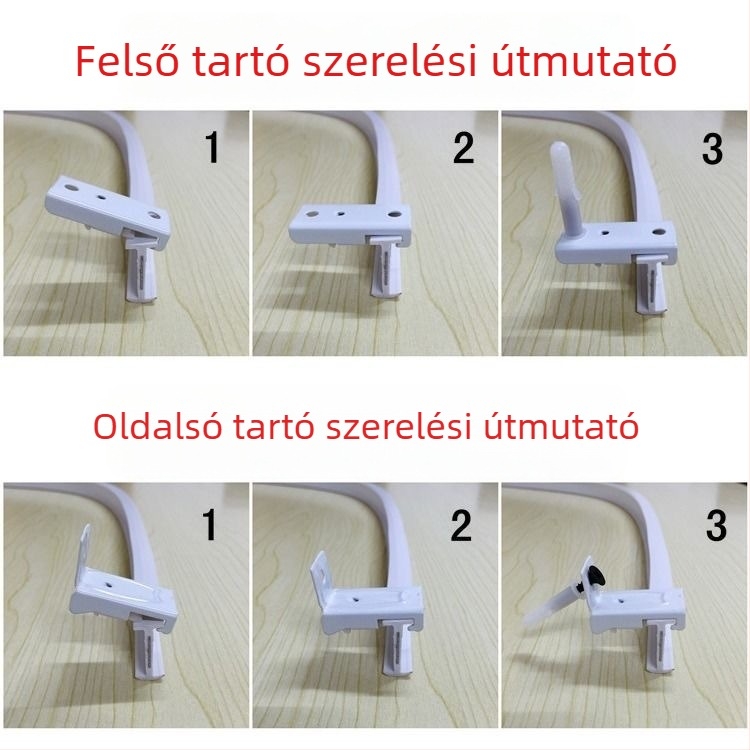 Függönycsatorna hajlított sínnel a sarokablakhoz és az erkélyhez, rugalmas sín, rögzítés átfúrásával, Modell 005, anyag: acél, felület: műanyag acél, modern és letisztult stílus