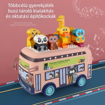 Nagyméretű építőelemek – zenei funkció, elemes, DIY, ABS műanyag, 50–100 darab