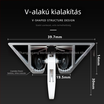 Alumínium ötvözet függöny sín – V-alakú, ultra vékony, csendes dobozos kialakítás, Wenxin WX250313, modern egyszerű stílus, felső vagy oldalsó szerelés