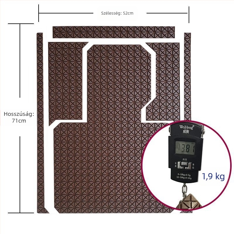 Universális autópadlószőnyeg, latex, 20 mm vastagság, 2 kg