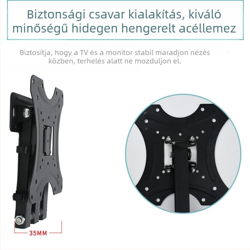 32–55 hüvelykes TV-hez univerzális falra szerelhető forgó teleszkópos tartó, modell P4s