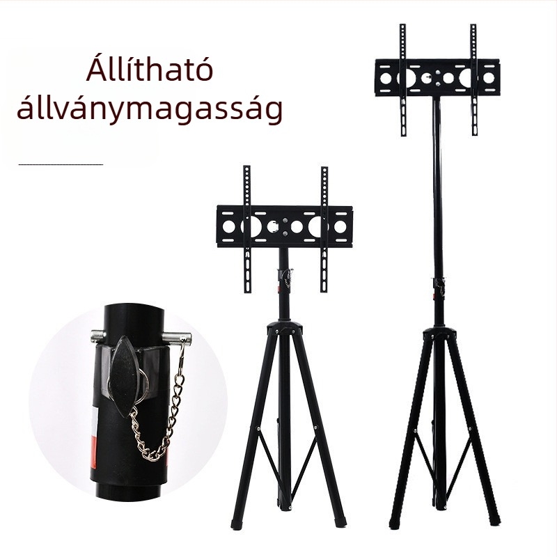 Padlón álló TV állvány forgó tartóval – Mechanikus vezérlés, teherbírás >15 kg, falra szerelhető