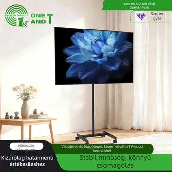 Ke Hao TV padlóállvány mobil videokonferenciához, hidegen hengerelt acélból, TC 10, 4,8 kg, kompatibil smart kijelzővel