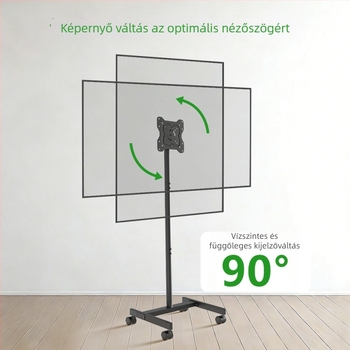 Ke Hao TV padlóállvány mobil videokonferenciához, hidegen hengerelt acélból, TC 10, 4,8 kg, kompatibil smart kijelzővel