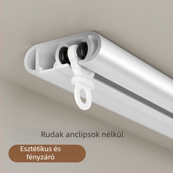 Oldalsó szerelésű függöny sínrendszer erkélyablakhoz, kettős sínnel, alumíniumötvözet, csendes, ultra-szûk csúszósín