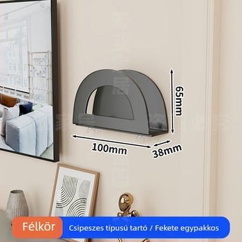 Fali szerelhető router és set-top box tároló, kovácsoltvas anyag, modern minimalist stílus, egy szint, hálószoba-nappali