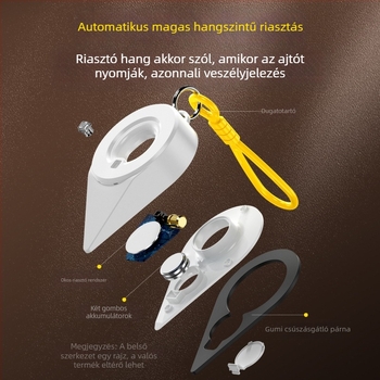 Ajtóstop ABS D06, fúrás nélküli rögzítés, kézi működtetés, Seven Rivers márka