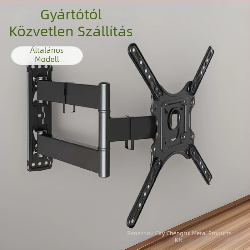 Televízió falra szerelhető tartó, forgó teleszkópos, fém, állítható, modell P4