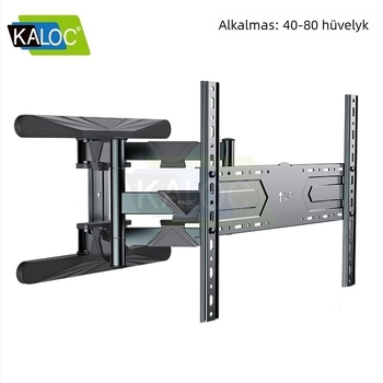 KALOC falra szerelhető TV-állvány teleszkópos forgással – ultra vékony profil – teherbírás 15 kg vagy annál nagyobb – mechanikus vezérlés