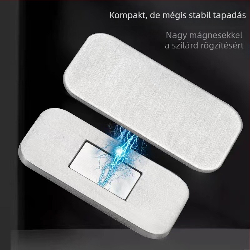 Rejtett mágneses ajtózár szekrényekhez és tolóajtókhoz, rozsdamentes acél, márka Weijiaxing, falra szerelt CT-01, típus BXGGX, modell OHT-118, kézi működtetés