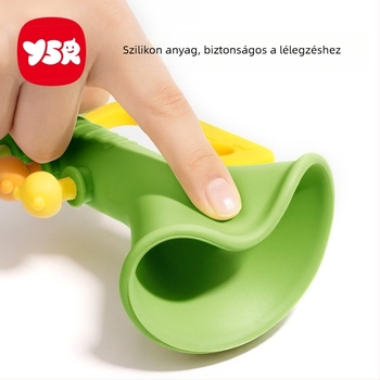 Ysr szilikon bébi trombita játék 0-3 éveseknek – rágó mini trombita, támogatja az érzelmi fejlődést