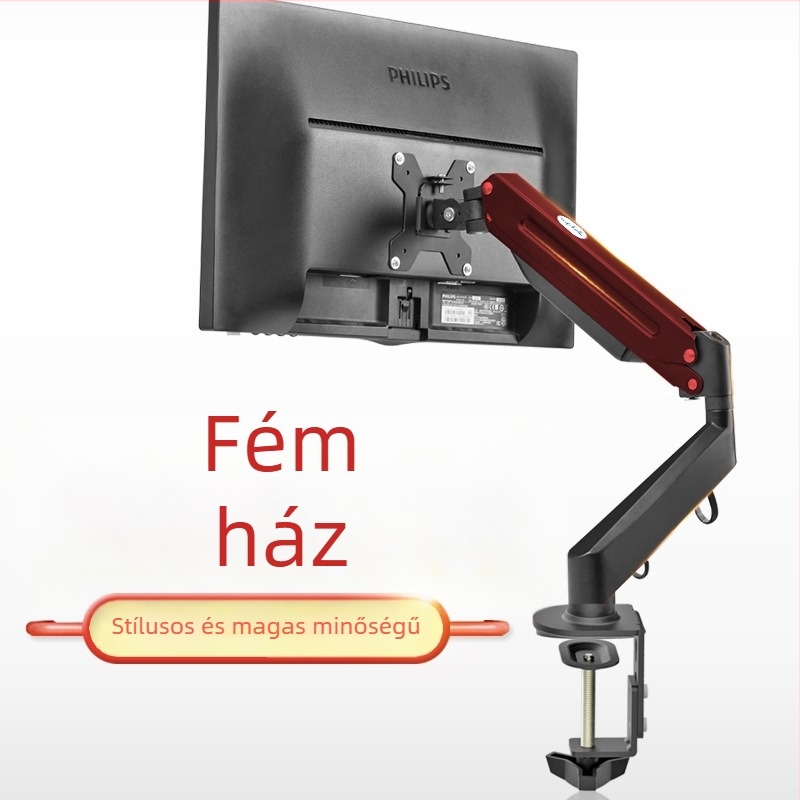Monitorállvány forgó, emelő és teleszkópos kar és alap — mechanikus vezérlés