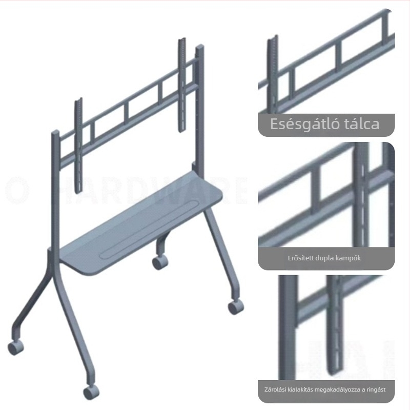 Mobil konferenciákhoz készült TV-állvány alumínium ötvözetű konzollal, falra szerelhető, Huawei Smart Screen-kompatibilis, 15 kg+ teherbírás