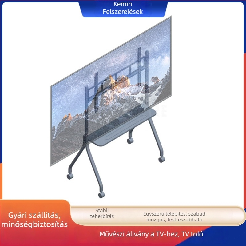 Mobil konferenciákhoz készült TV-állvány alumínium ötvözetű konzollal, falra szerelhető, Huawei Smart Screen-kompatibilis, 15 kg+ teherbírás
